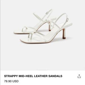 Zara Strappy Mid-Heel Sandal